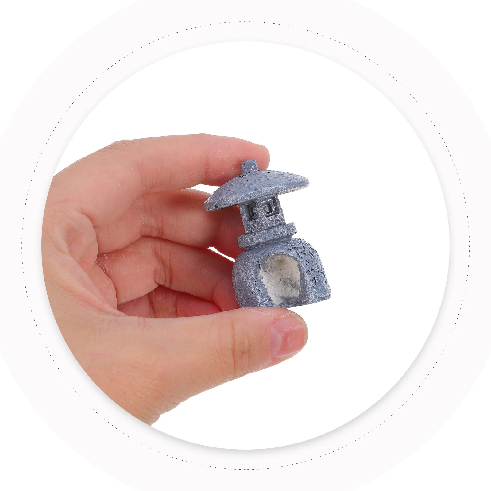 

3Pcs Miniature Fake Landscape Rocks for Diorama Zen Garden Decor - Realistic Artificial with Pagoda Sculpture -