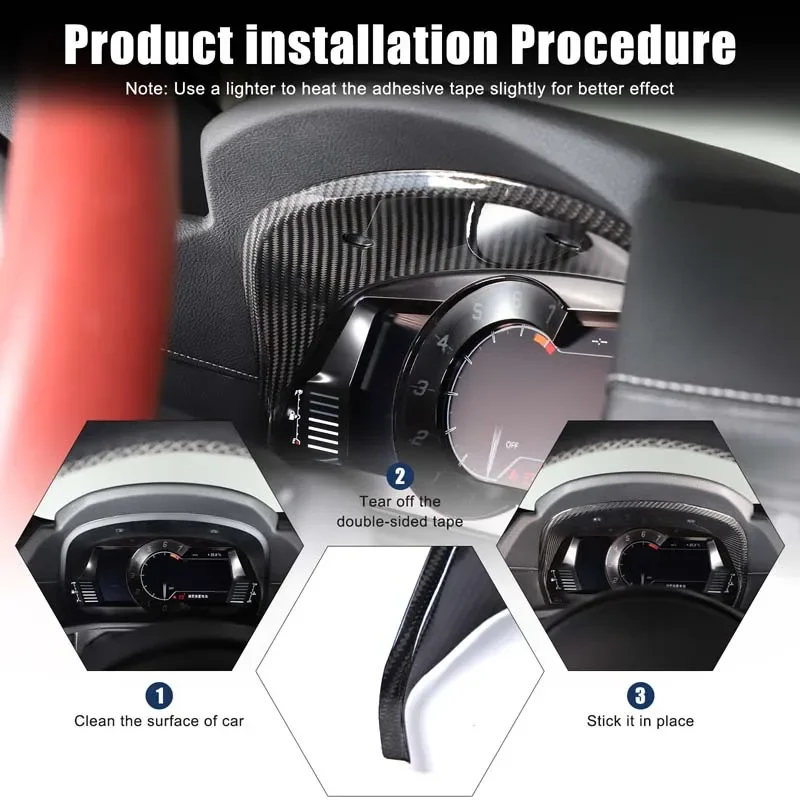 

For Toyota Supra MK5 2019-2022 Real Carbon Fiber Car Dashboard Frame Decorative Cover Interior Modification Accessories