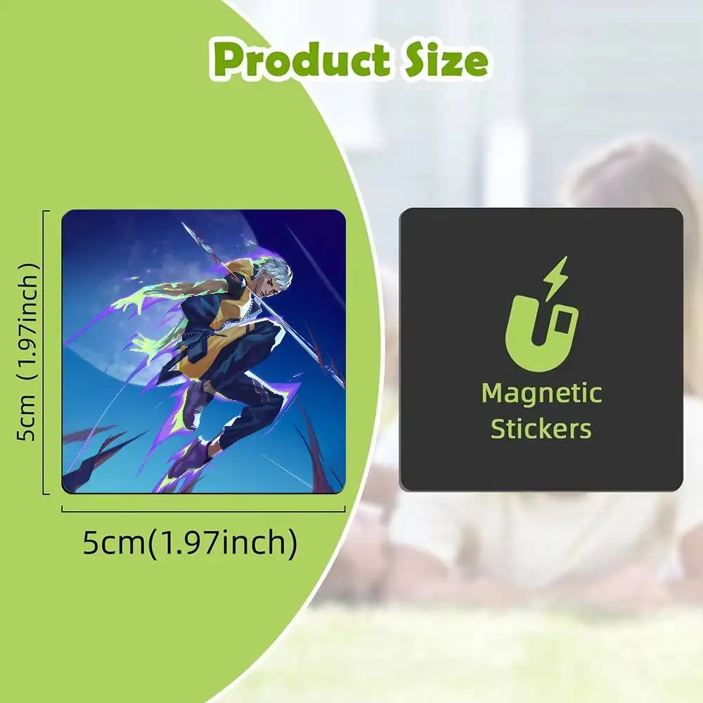 Miks V-ValorantS Game Refrigerator Magnet Creative Kitchen Home Decoration Soft Magnetic Decor Festival Gifts Multi Scene Use