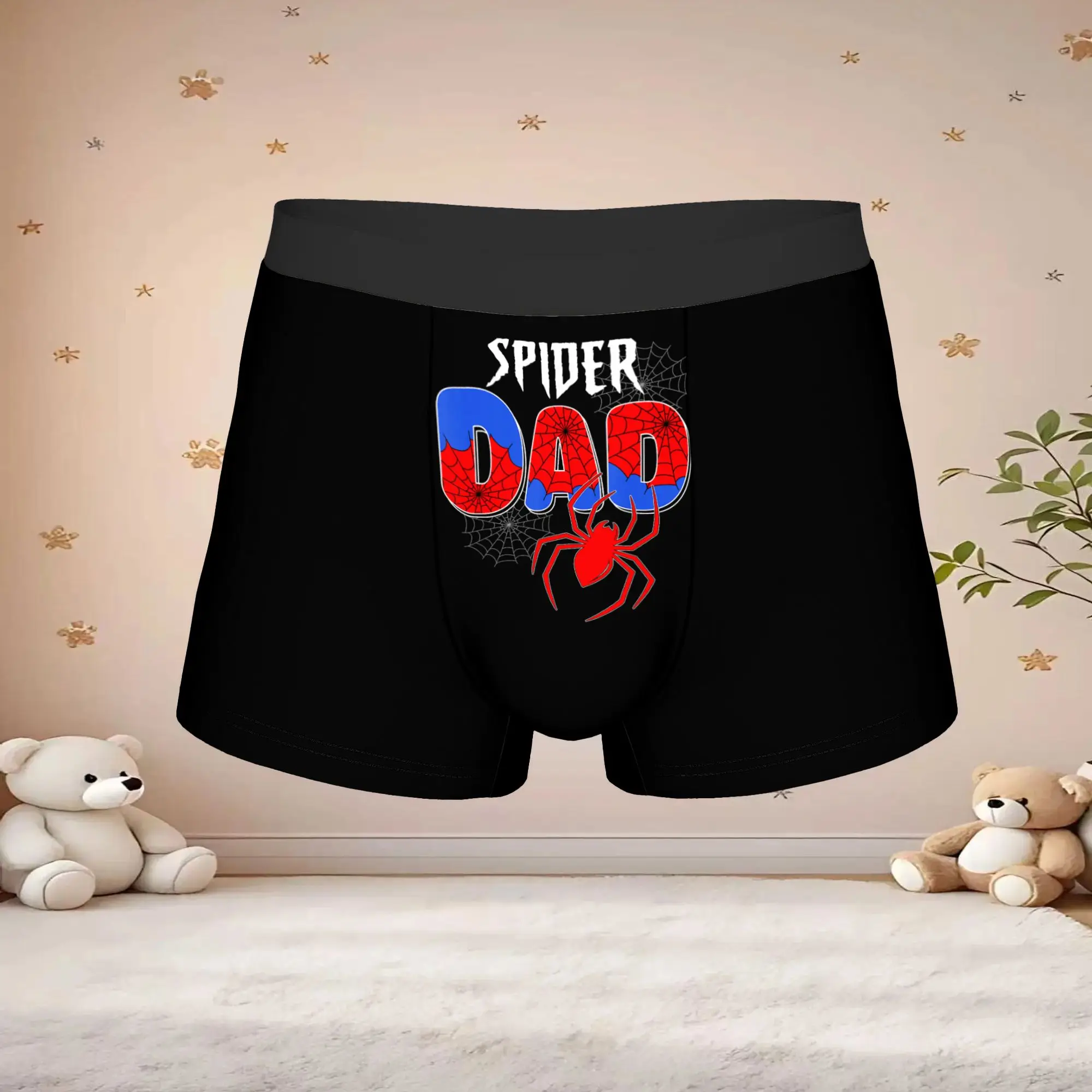 adults 18 plus Funny Spiders Dad Matching boxers  Underpants Breathbale Panties Men's Underwear Ventilate Shorts Boxer Briefs