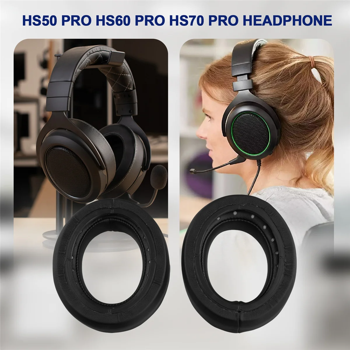 

【Сменные гелевые амбушюры для наушников Corsair HS50 Pro HS60 Pro HS70 Pro, мягкие амбушюры, обновленные гелевые амбушюры