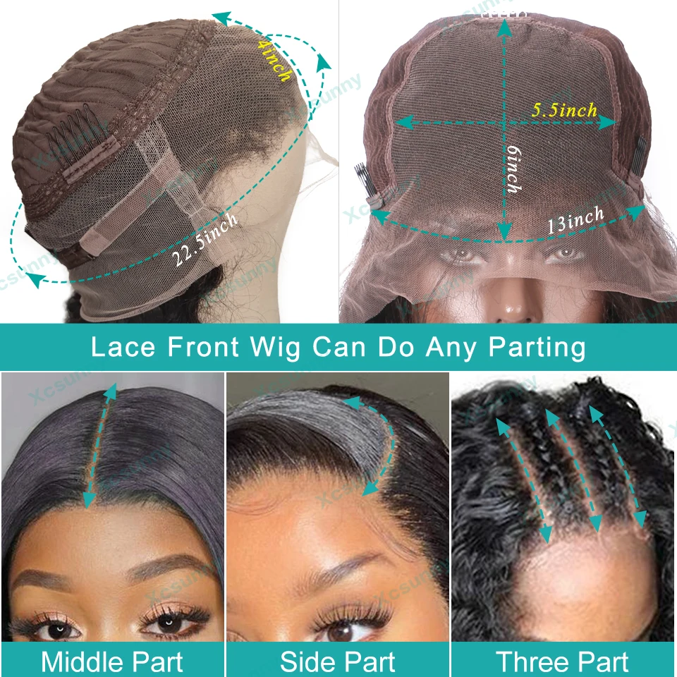 360 Lace Frontal Wigs Human Hair High Ponytail Pre Plucked Curly Full Lace Wig HD Transparent 13x6 Water Wave Lace Front Wigs