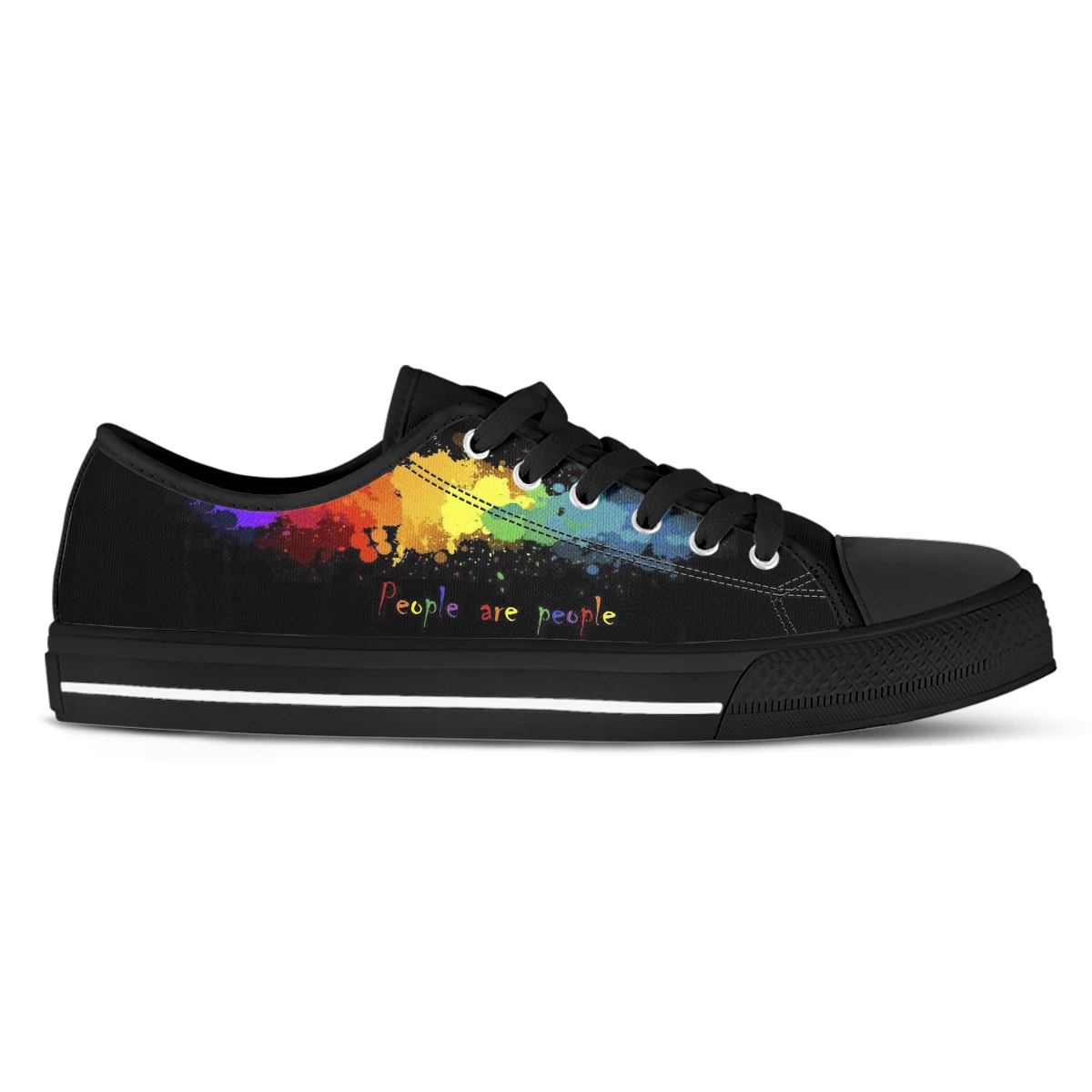 ELVISWORDS-Zapatillas bajas ligeras para mujer, zapatos de lona con diseño de grafiti artístico colorido, cómodos para caminar