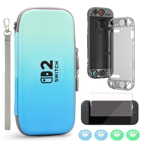 Imagen 2 del producto Bolsa de transporte portátil protectora para Nintendo Switch 2, Kit de juego, bolsa de almacenamiento de viaje de carcasa dura, accesorios de cubierta protectora Joy-Con