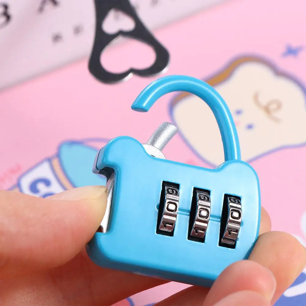 1Pcs Portable Practical Cabinet Durable Digit Code Padlock Zipper Lock Trolley Case Lock