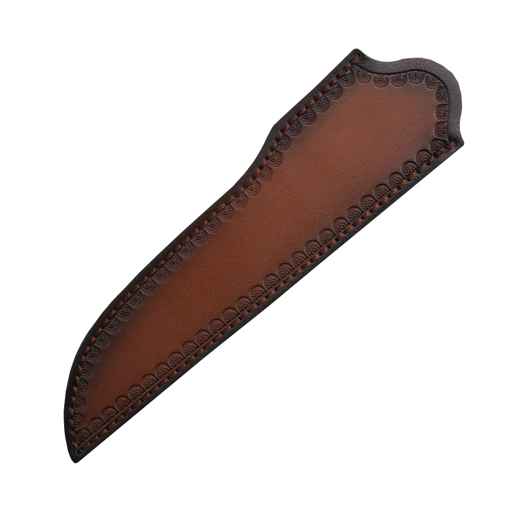 

25.5 CM Fixed Blade Knife Holder First Layer Cowhide Scabbard Universal Knife Cover Holsters Diy for Hunting Knife Case Leather