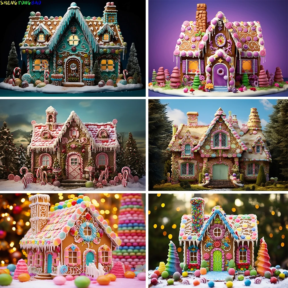 

Beenle Candy World Photography Backdrop Sweet Candy Land House Baby Birthday Cake Smash Party Portrait Background Photo Studio