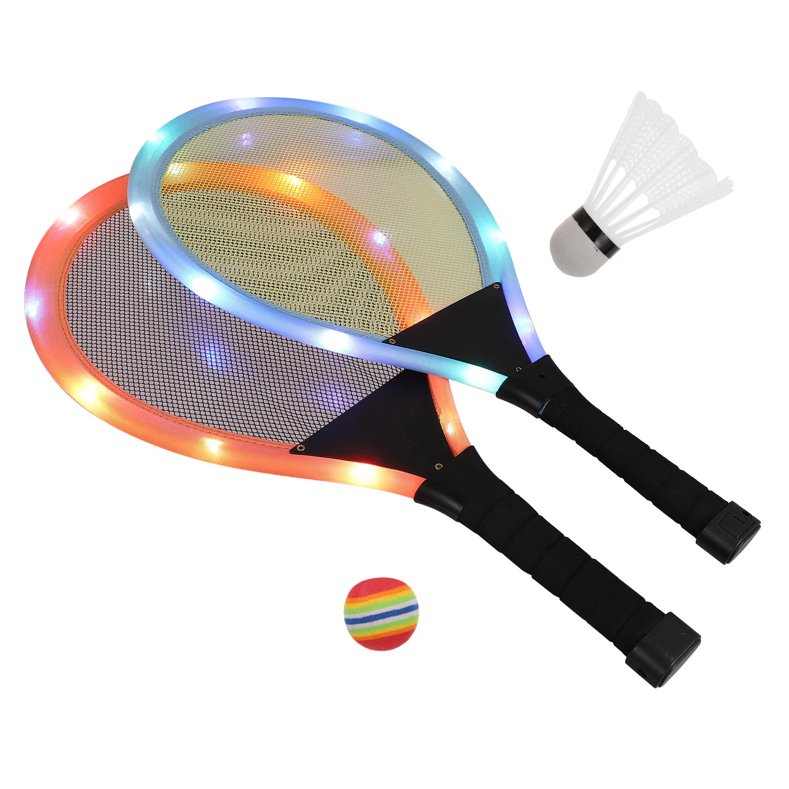 

1 set 1 Set Badminton Racket For Lightweight Portable Outdoor Sports With Durable Mesh Net Easy Swing Handle Included Balls