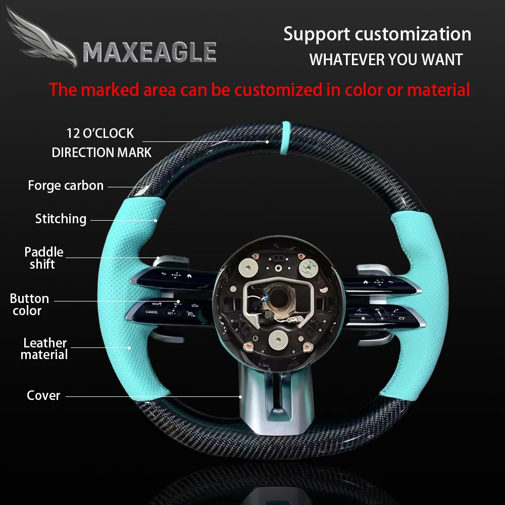 

Руль MAXEAGLE для Mercedes Benz AMG C E S G-Class W164 W166 W204 W205 W222 W253 W257 S320 S500 G500 G55 G63