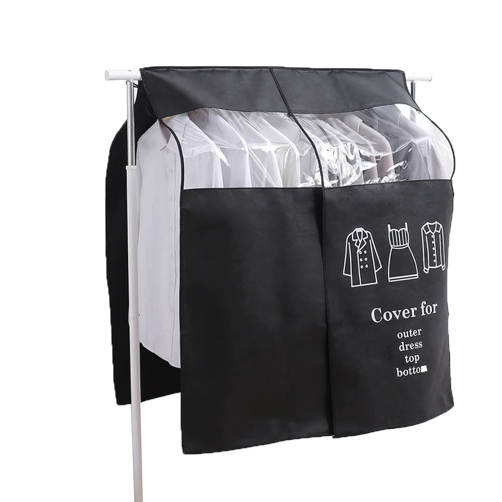 Rteyno Clear Garment Cover for Clothes Rack Cover Clothing Hanging Garment Bag Waterproof Dustproof Protector