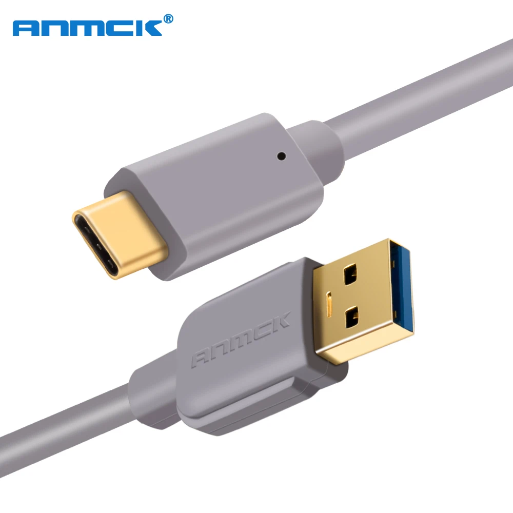 Anmck USB 3.0 5Gbps 5A High Speed USB Type C Cable for Huawei Supercharge 40W Fast Charging USB-C Charger Cable for Phone Cord