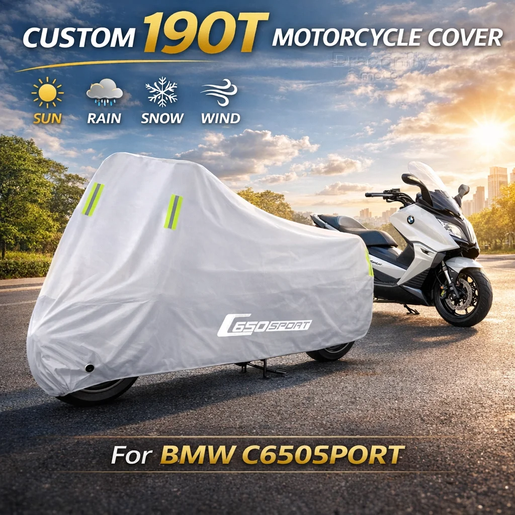 

For BMW C650 SPORT C650GT C 650 GT 2012-2020 Motorcycle Cover Silver Waterproof UV Rain Dust Sun Outdoor Indoor Protector
