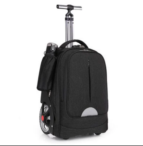 Children Rolling Backpack 18 inch Rolling Luggage Suitcase for Girls Children Travel Trolley Backpack Rolling Luggage Bag Wheels