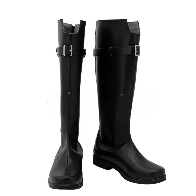 FF7 Sephiroth Buty do Cosplayu Skórzane PU Buty Halloween Karnawałowe Botki Akcesoria Anime Rekwizyty Cosplay Wykonane na Zamówienie