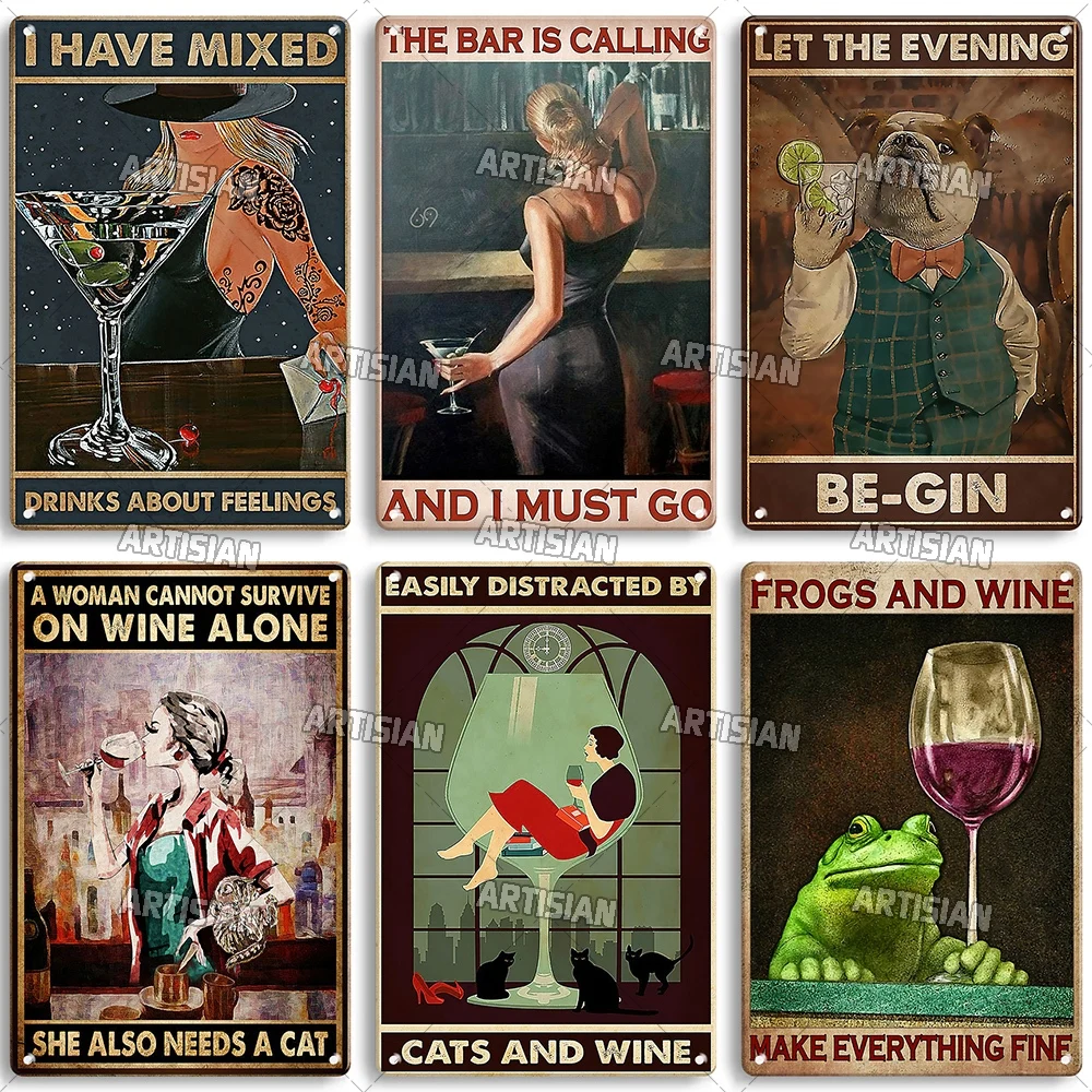 Artisian Beer Metal Sign Wine  Tin Poster Drinking Decorative Plate Wall Decor Garage Bar Pub Club Hotel Kitchen Home Man Cave
