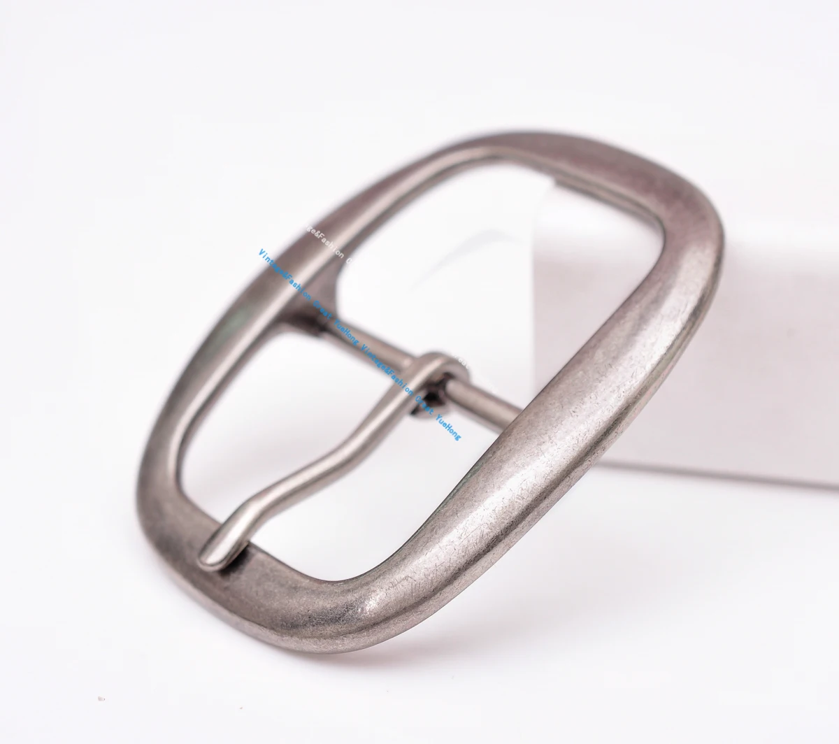 DIY Heavy Strong Center Bar Pin Belt Buckle Nickle Plated Fit 40mm Leather Strap 75*62MM