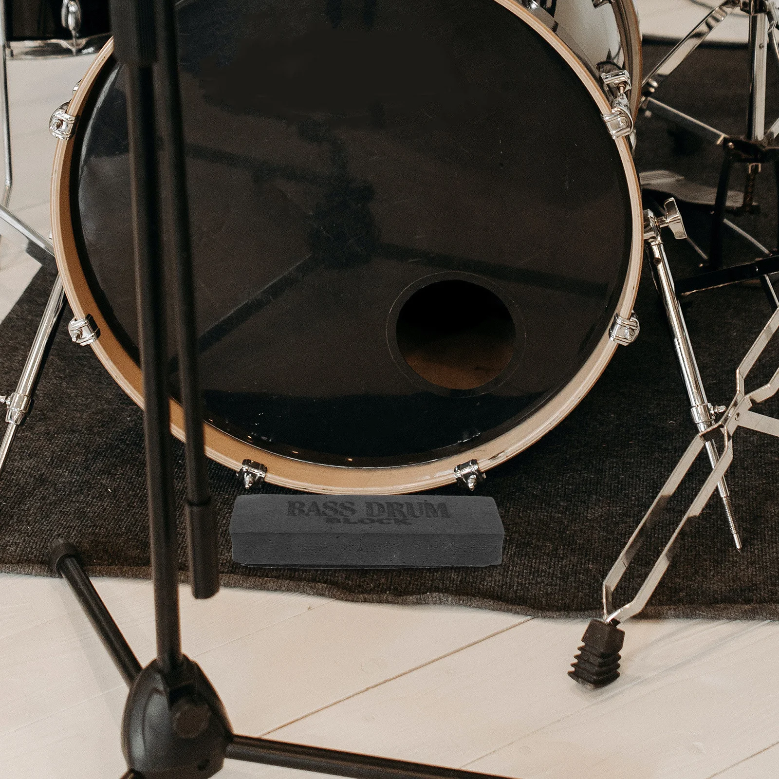 

Drum Set Anti-Skid Block Bass Drum Accessories Safe Material Long Time Use Simple Structure Lightweight Portable