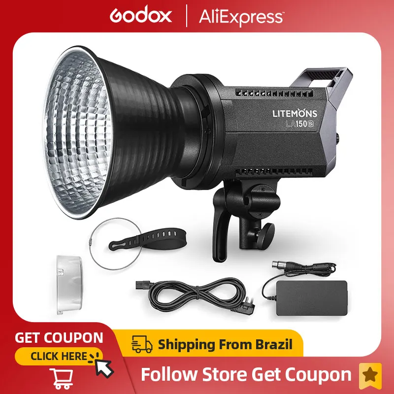 【Do Brasil】Godox  LA200D LA200BI 230W LCD Panel LED Video Light Continuous Output +APP Control Bowens Mount Studio Light