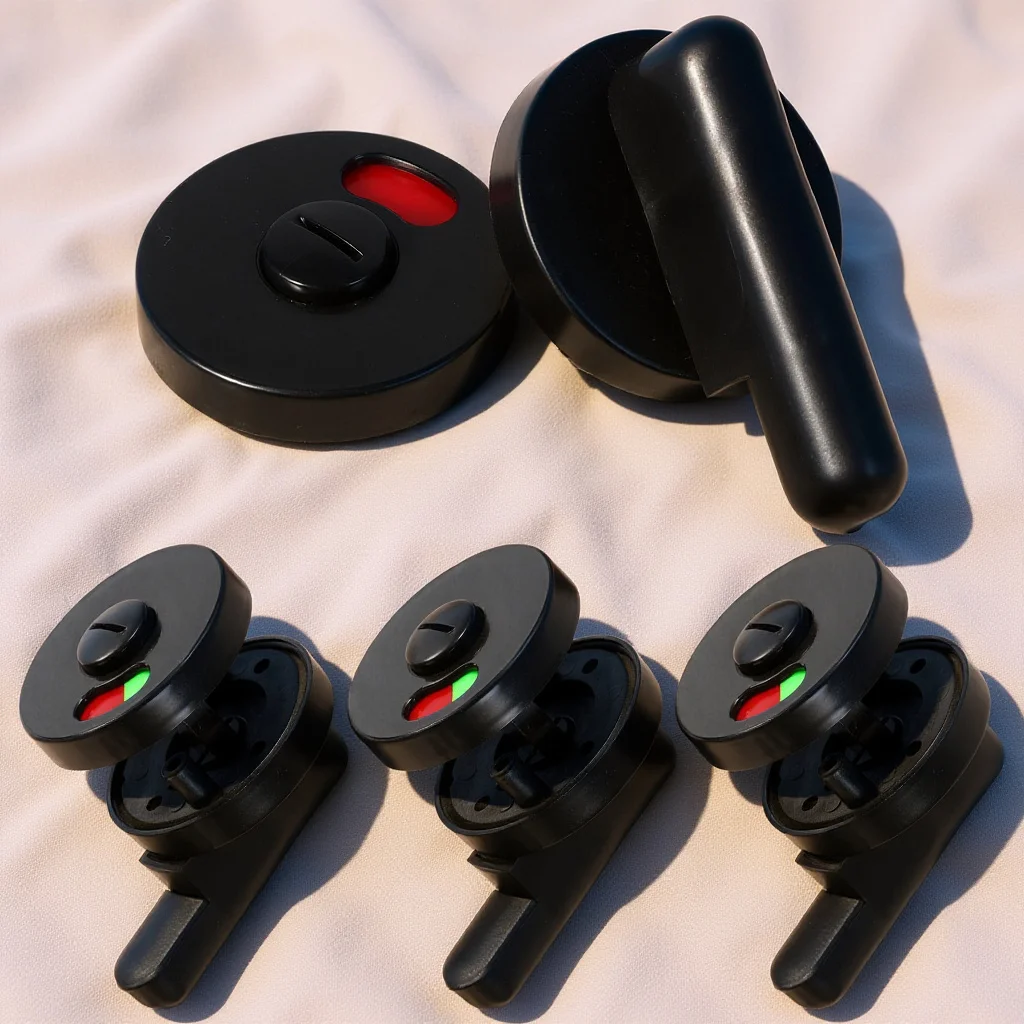 Indicador de cerradura de puerta de partición de plástico, resistente al óxido y a los arañazos, para baño, inodoro público, gimnasio, Hospital y oficina, 4 Uds.