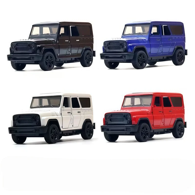 Bagged 1:36 Alloy Simulation Off-Road SUV Toy Car, Rewind Alloy Retro Jeep Model, Can Open the Door, 4 Colors, Birthday Collecti