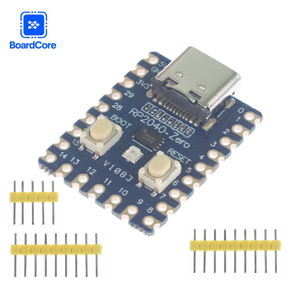 RP2040-Zero RP2040 Microcontroller Board Module Dual-Core Cortex-M0+ Processor 2MB Flash for Raspberry Pi Pico DIY Electronics