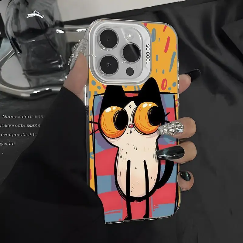 

Weird Little Cat Phone Case For iPhone 17 16 15 14 13 12 11 Pro Max 17 13 12 Pro 16 14 15 Plus XR XS X 16E SE 11 Pro Matte Cover