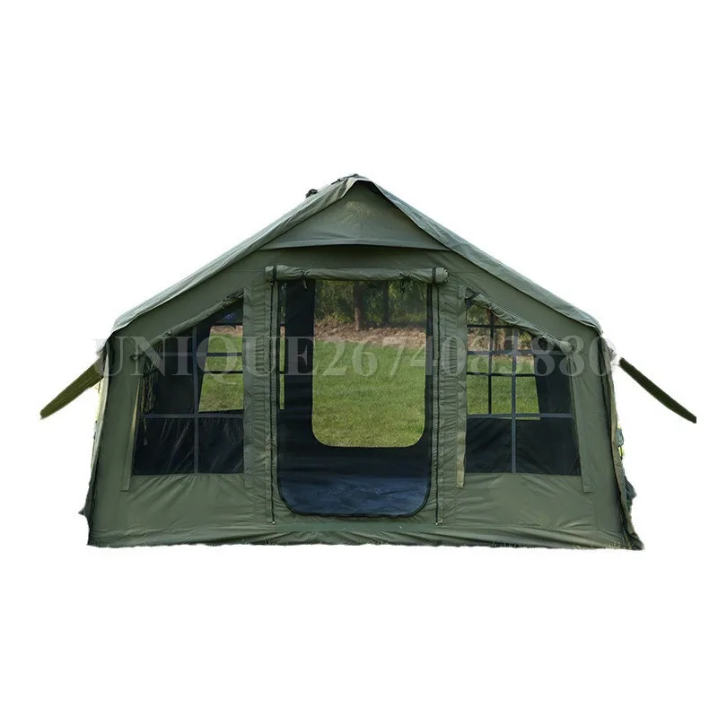 Inflatable Multi-person Green Shelter Tent, Waterproof Camping House, Outdoor Camp, Travel Party