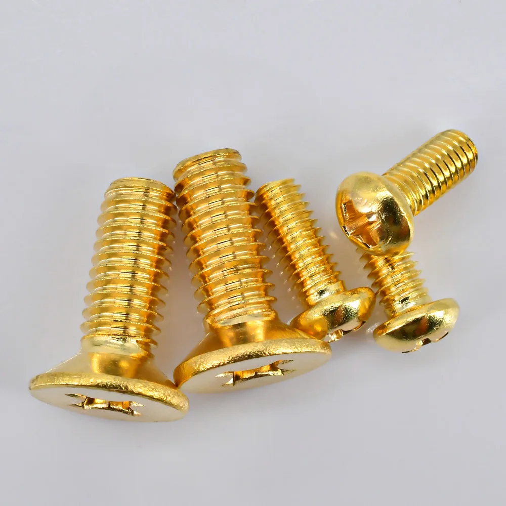M2 M2.5 M3 M4 M5 M6 M8 Brass Phillips Machine Screws Countersunk /Round Head Cross Flat Head Metric Thread Screw 5Pcs-200Pcs