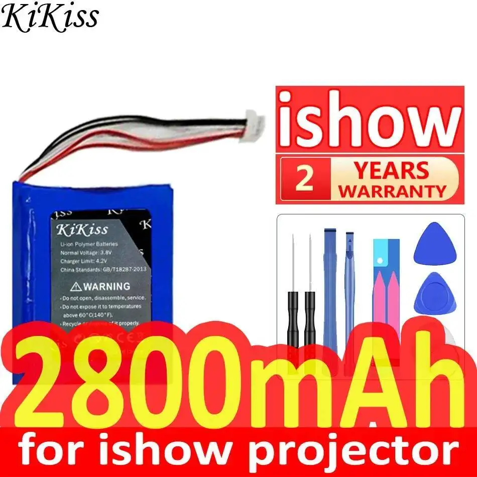

Fit For Ishow Projector Premium Replacement 2800Mah Battery Good Low-Temperature Performance