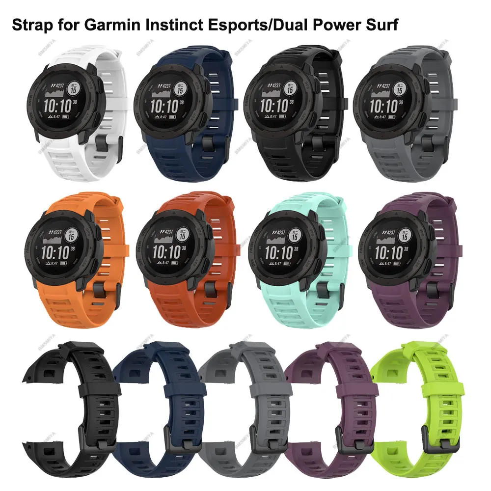 1PCS Silicone Watch Strap for Garmin Instinct Esports Bracelet Belt Replacement Bands for Instinct Dual Power Surf Wristbands