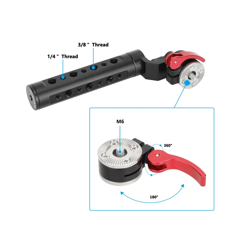 CAMVATE Cheese-Type Handle Grips ARRI Rosette Handgrip with Quick Adjust Rosette Adapter For Camera Cage