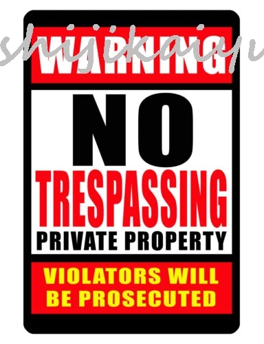 1 pack NO Trespassing Sign Durable ALUMINUM NO RUST BEST QUALITY FULL COLOR BRIGHT #381