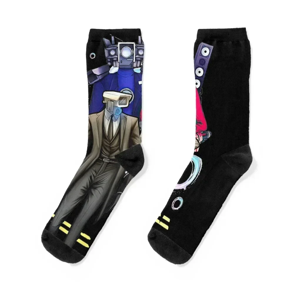 

Caméraman and Speákerman Funny Socks Non-slip Sports Hiking boots Socks Female Men's