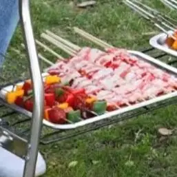 

Складной компактный уличный гриль для барбекю из нержавеющей стали, угольный гриль для кемпинга, разборная печь для костра