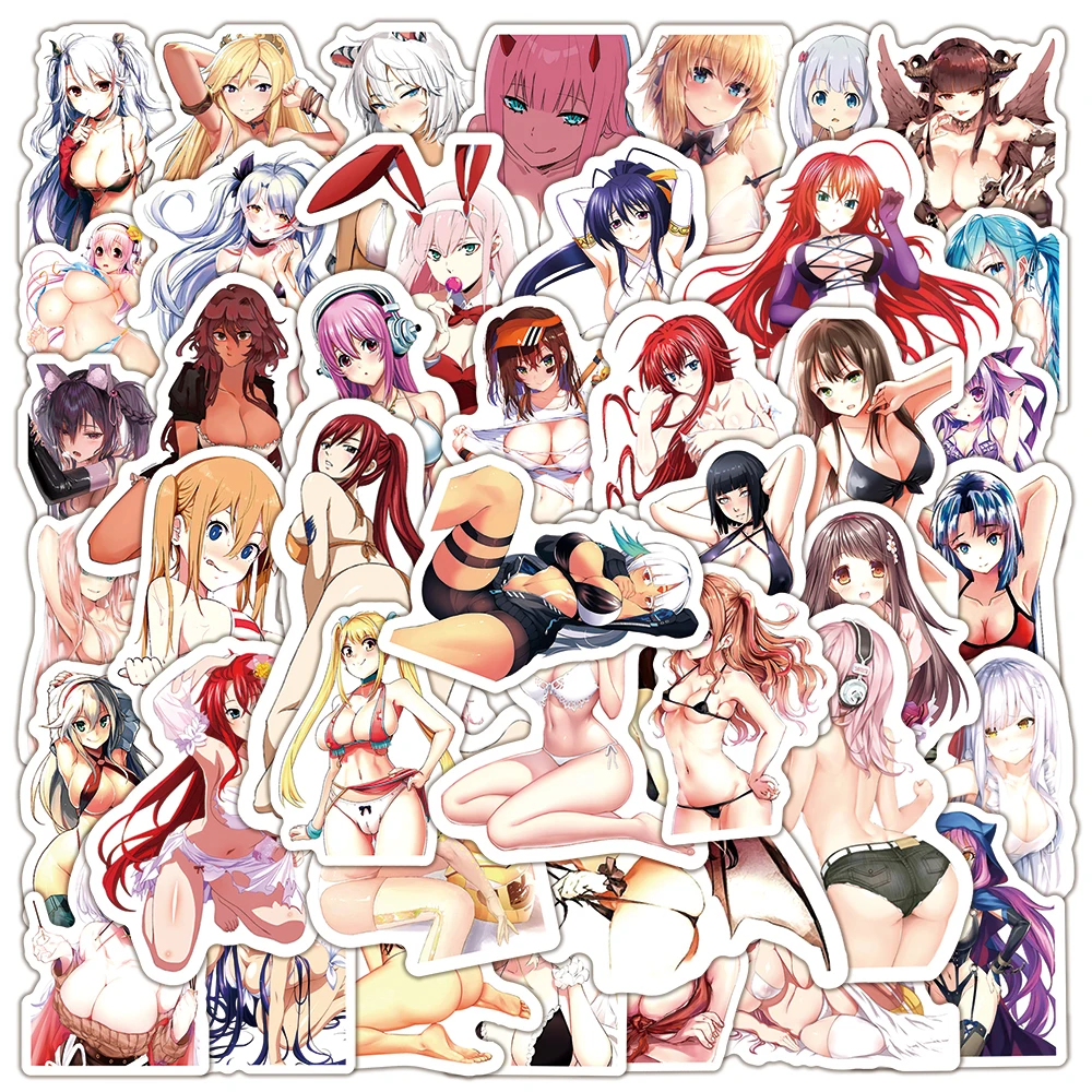 10/30/50PCS Anime Sexy Mädchen Aufkleber für Erwachsene DIY Telefon Laptop Notebook Koffer Auto Waifu Hentai aufkleber Aufkleber Clssic Spielzeug Geschenk