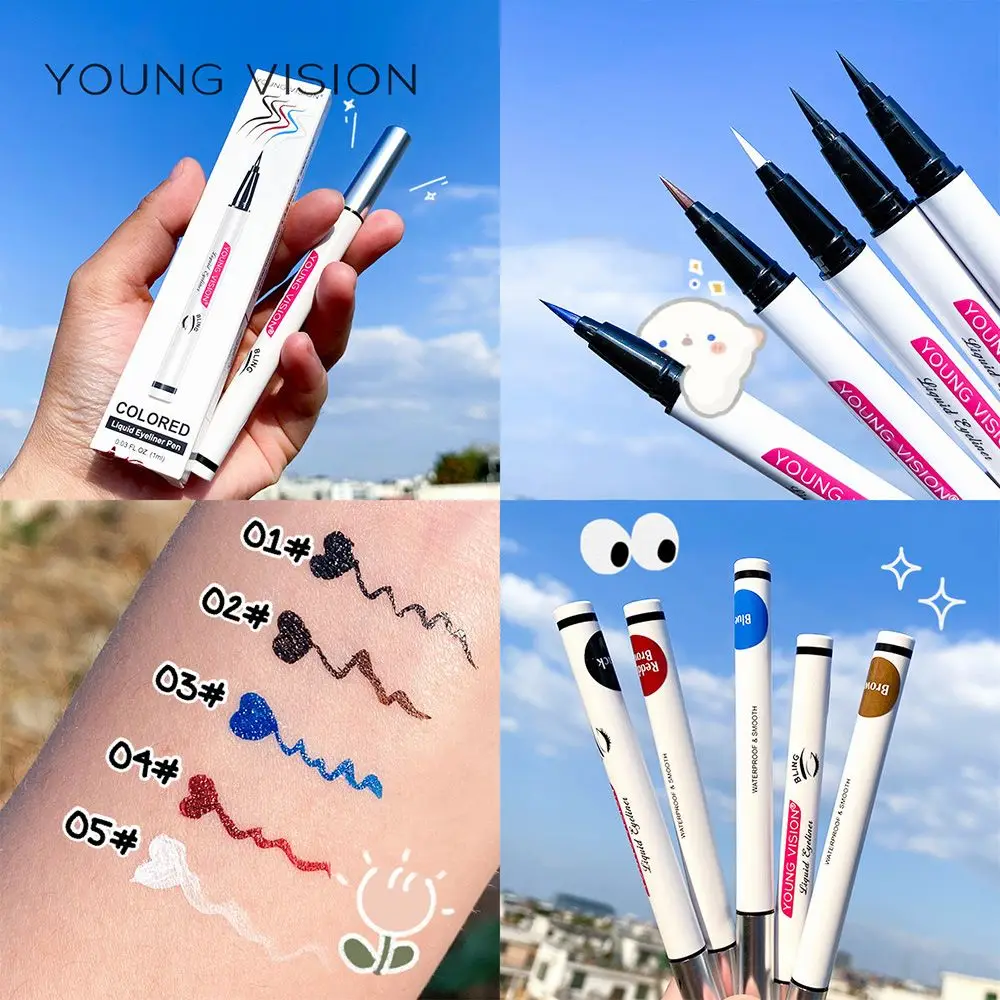 Daily Portable Cosmetics Waterproof One-Piece Molding Easy To Smudge Liquid Eyeliner Long-lasting Eye Makeup Eyeliner Pencil