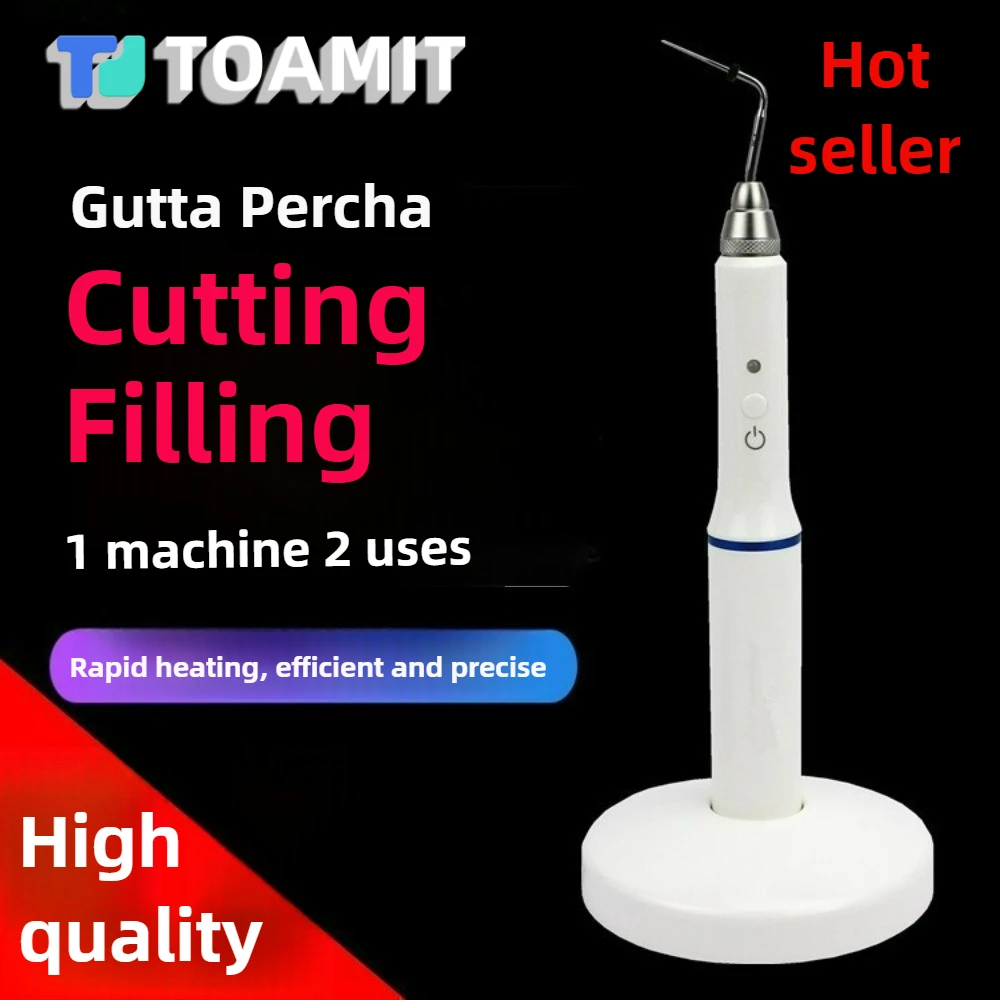 

Heated Gutta Percha Obturation System with Cutter, Complete Kit Includes 2 Tips for Efficient Root Canal Filling