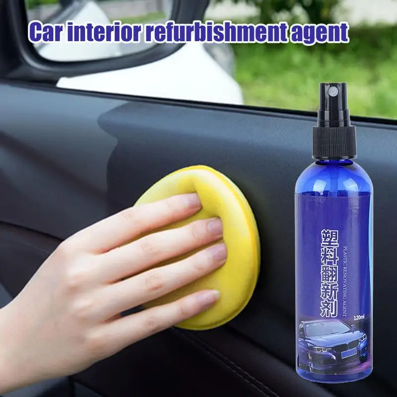 Trim Restorer Automotive Leather Restorer Stain Remover 120ml Refurbish Solution Trim Coating Revitalizing Agent Restoring