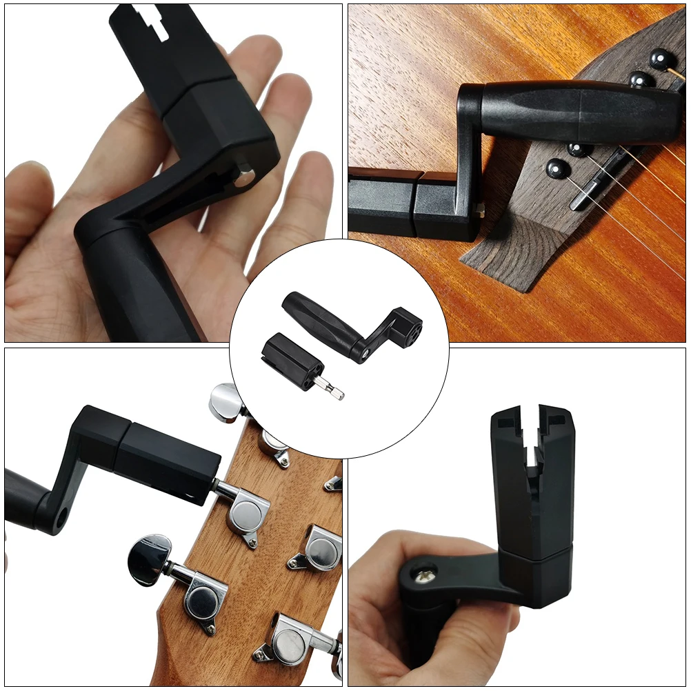 

Guitar String Winder Black Peg Multi-function String Changer Tool for Acoustic Ukulele Maintenance Accessories Portable Design
