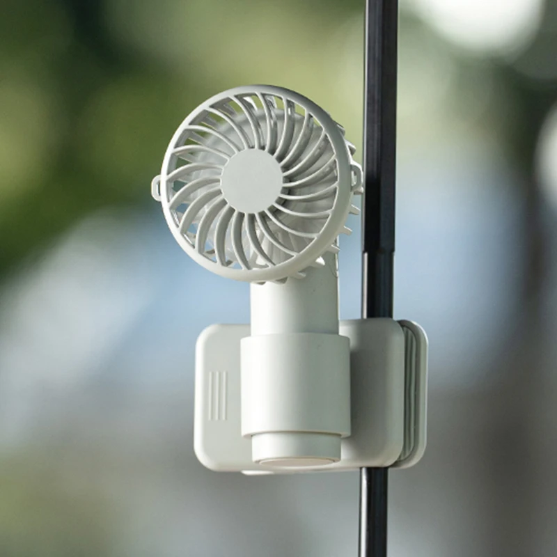 

Портативный многофункциональный мини-вентилятор с зажимом, перезаряжаемый через USB, 1000 мАч, 3 скорости ветра, регулируемый бесшумный ручной вентилятор для дорожного зонта