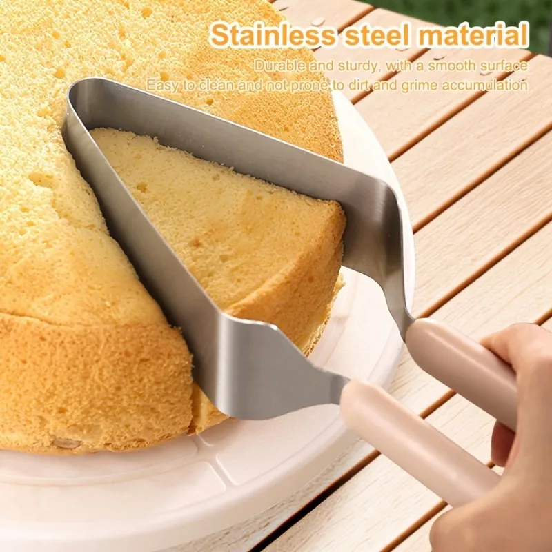 

Stainless Steel Cake Cutter - All-in-One Slicing Tool for Even Cake Portions, Brownie Divider, Kitchen Baking Tool with Comfort