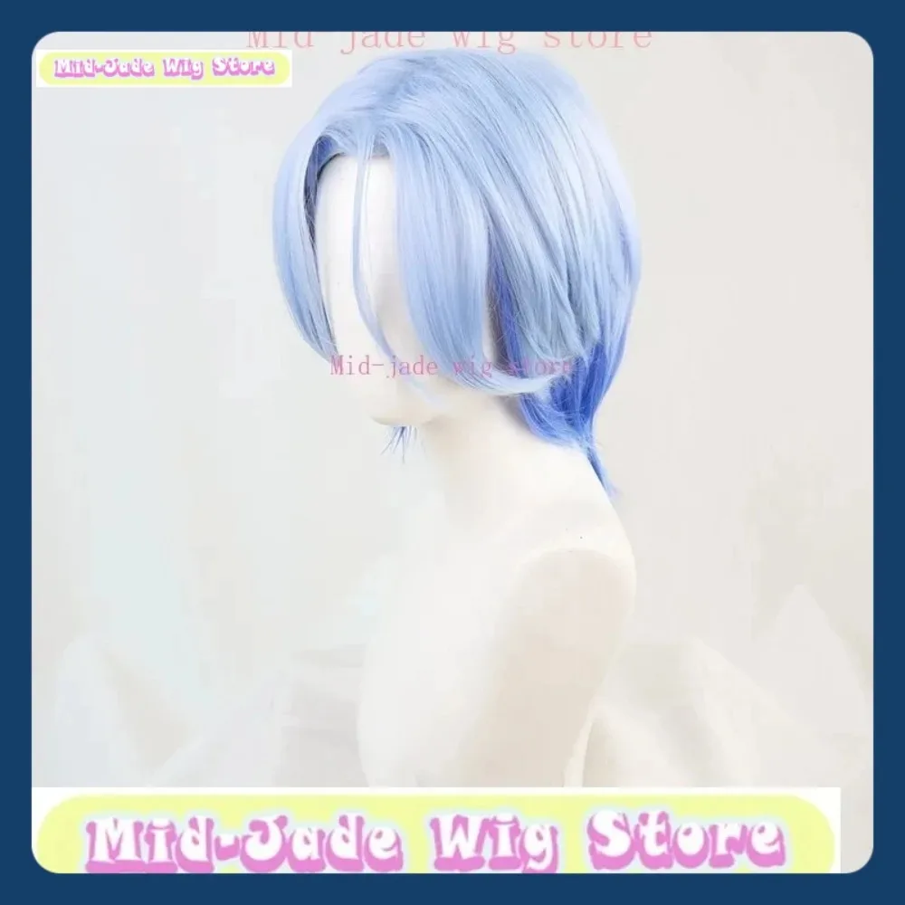 Changhe Lanjia Cosplay Wig Synthetic Hair Heat-resistant Fiber Anime Short Hair Cosplay Party Costume Props Mid-jade Wig Store