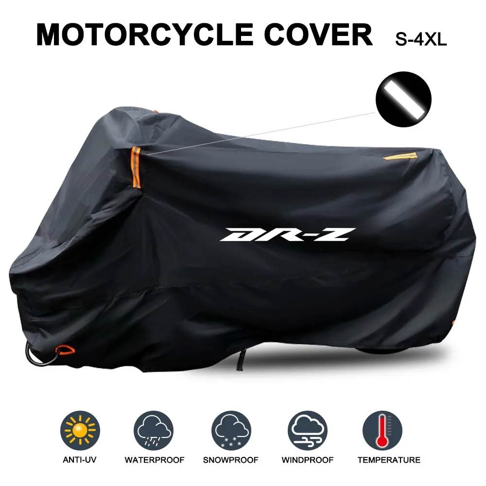 For Suzuki DR-Z DR-Z400SM DRZ 400SM 400 Motorcycle Cover Waterproof Outdoor All Season Dust UV Protective Motorbike Rain Cover