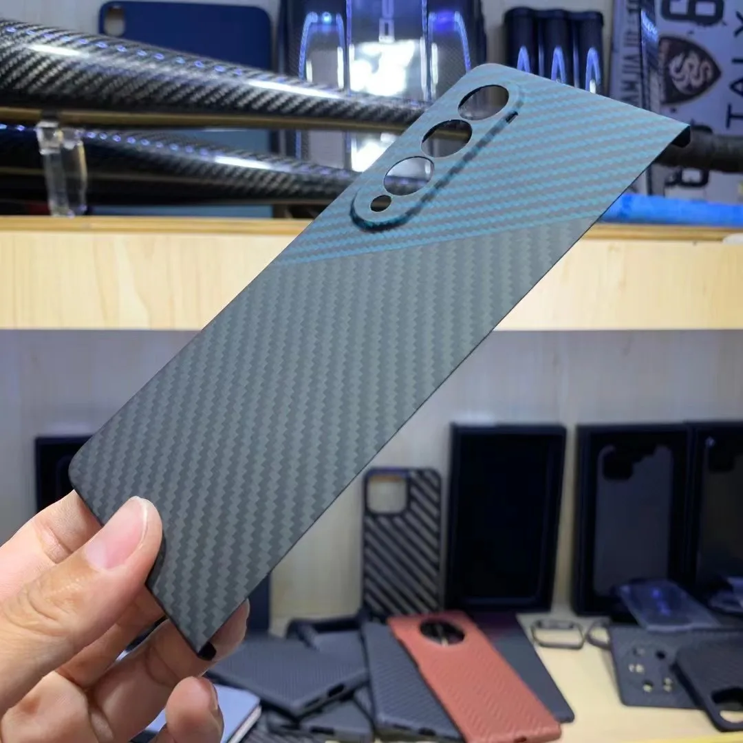 YTF-Carbon For  Galaxy Z Fold 4 Case Luxury Carbon Fiber Matte Shockproof Bumper Ultra Thin Hard Cover For Z Fold5 Case.