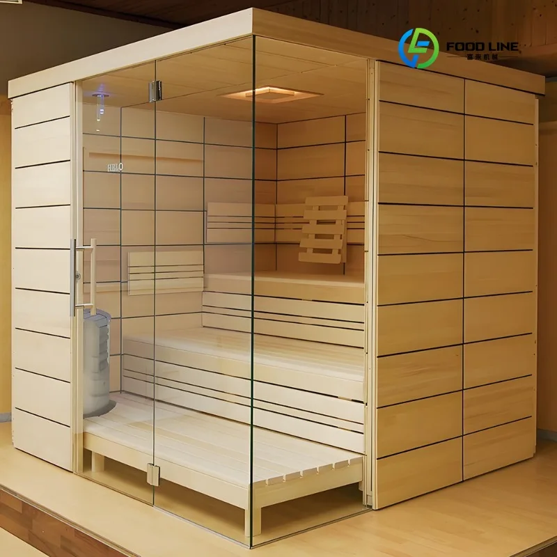 Indoor Infrared Traditioan Heater  Sauna Solid Wood Red Cedar Sauna Steam Cube Sauna Customized
