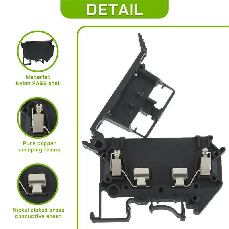 DT39 UK5-HESI Fuse Terminal Block, Screw Clip Disconnect Terminal, 10Pcs DIN Rail Fuse Holder 6.3A 800V for Junction Box