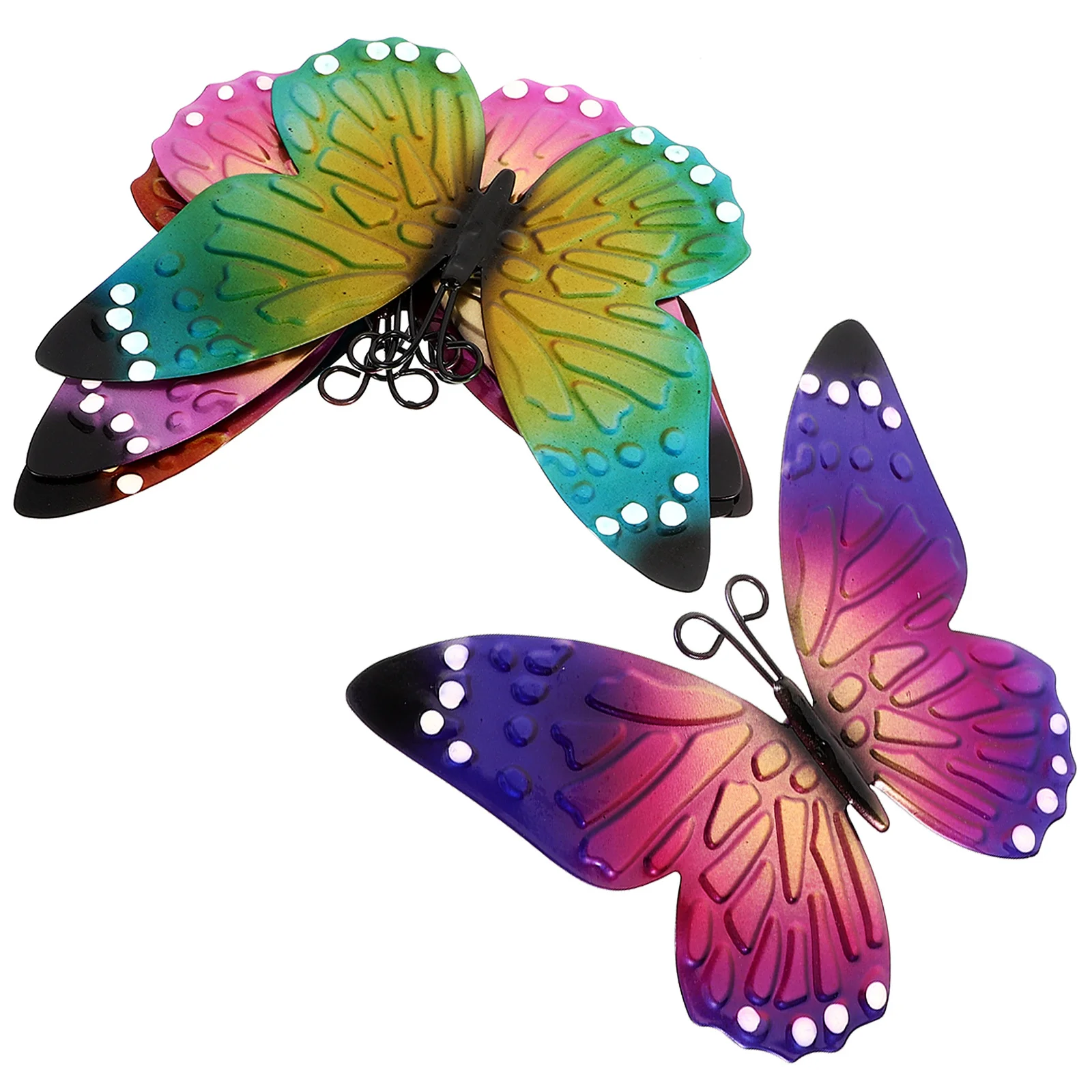 

5pcs Butterflies Wall Outdoor Butterflies Decoration Art Decor Indoor Outdoor Hanging Figurines Sculptures Realistic Natural