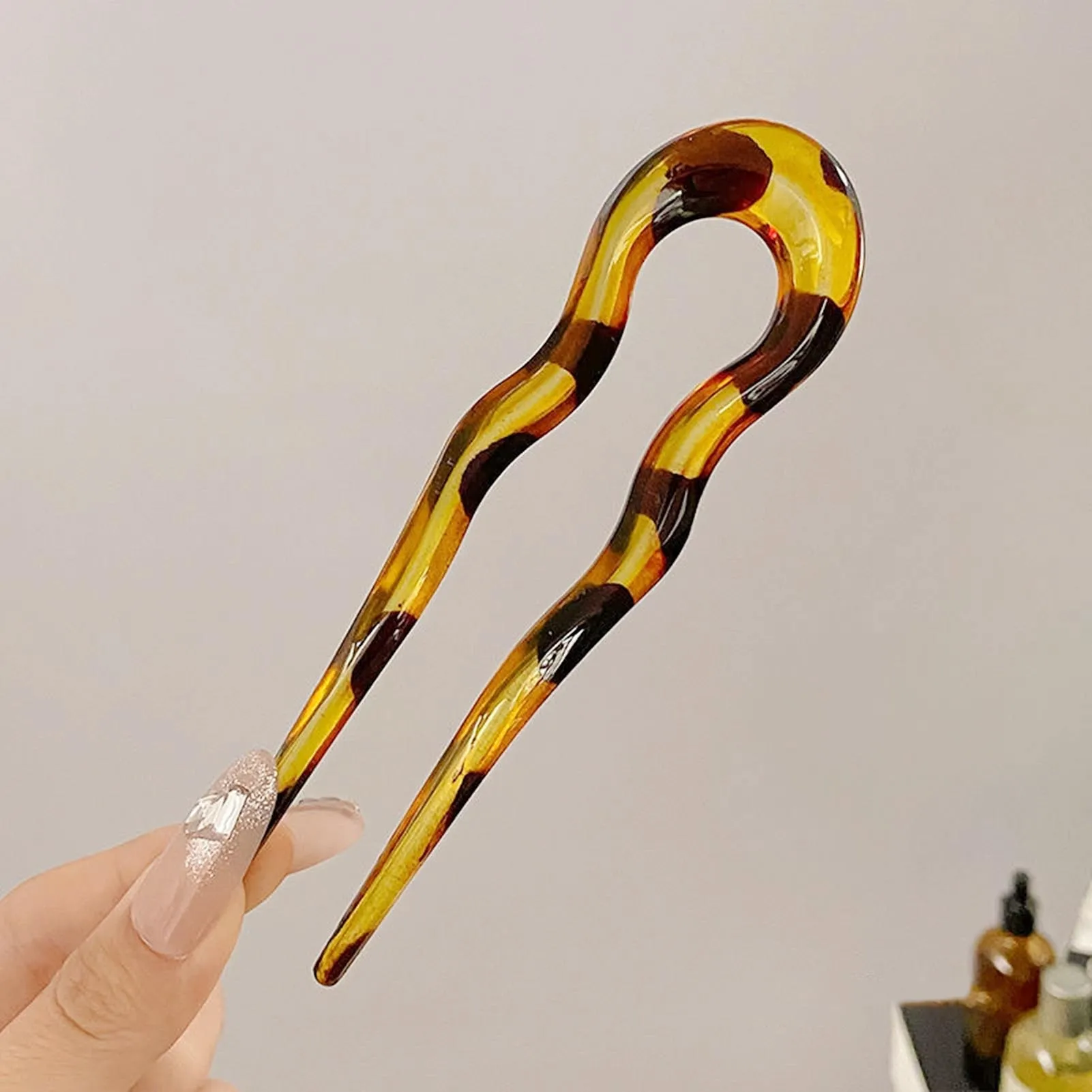 Vintage U-shaped Hair Stick Plastic U Shape Hairpin Chopstick For Festival Wedding Party Hair Clasp Classic Choengsam Headwear image 4