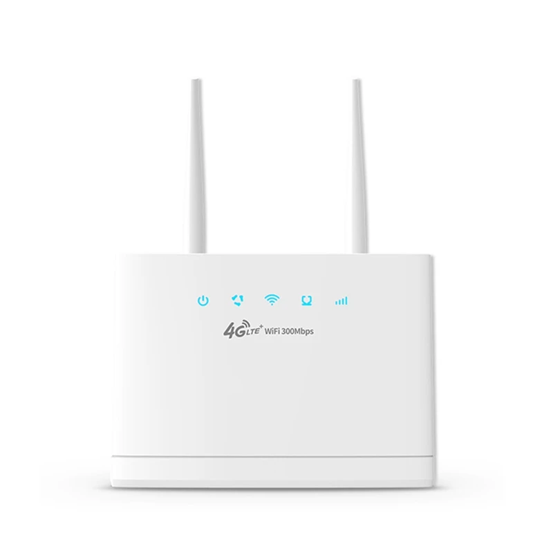 4G LTE Wifi Router SIM Card 300Mbps Wireless WiFi Router Home Hotspot Support 4G to LAN Port 16 WiFi Users-UK Plug-TCES