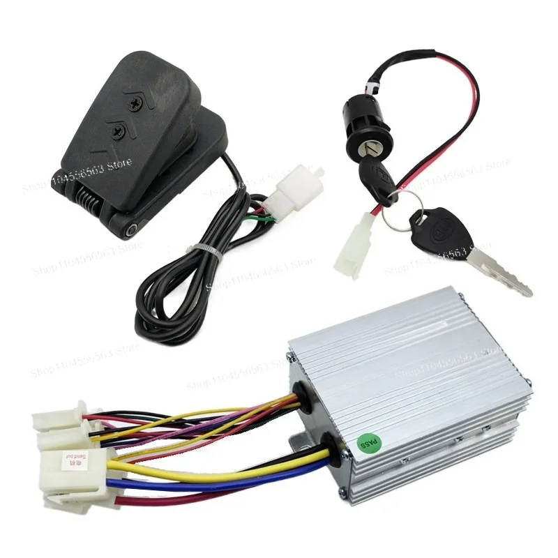 24V 36V 48V 1000W Brushed DC Motor Controller Foot Pedal Accelerator Power Lock Switch for Electric Vehicle Scooter - view 5